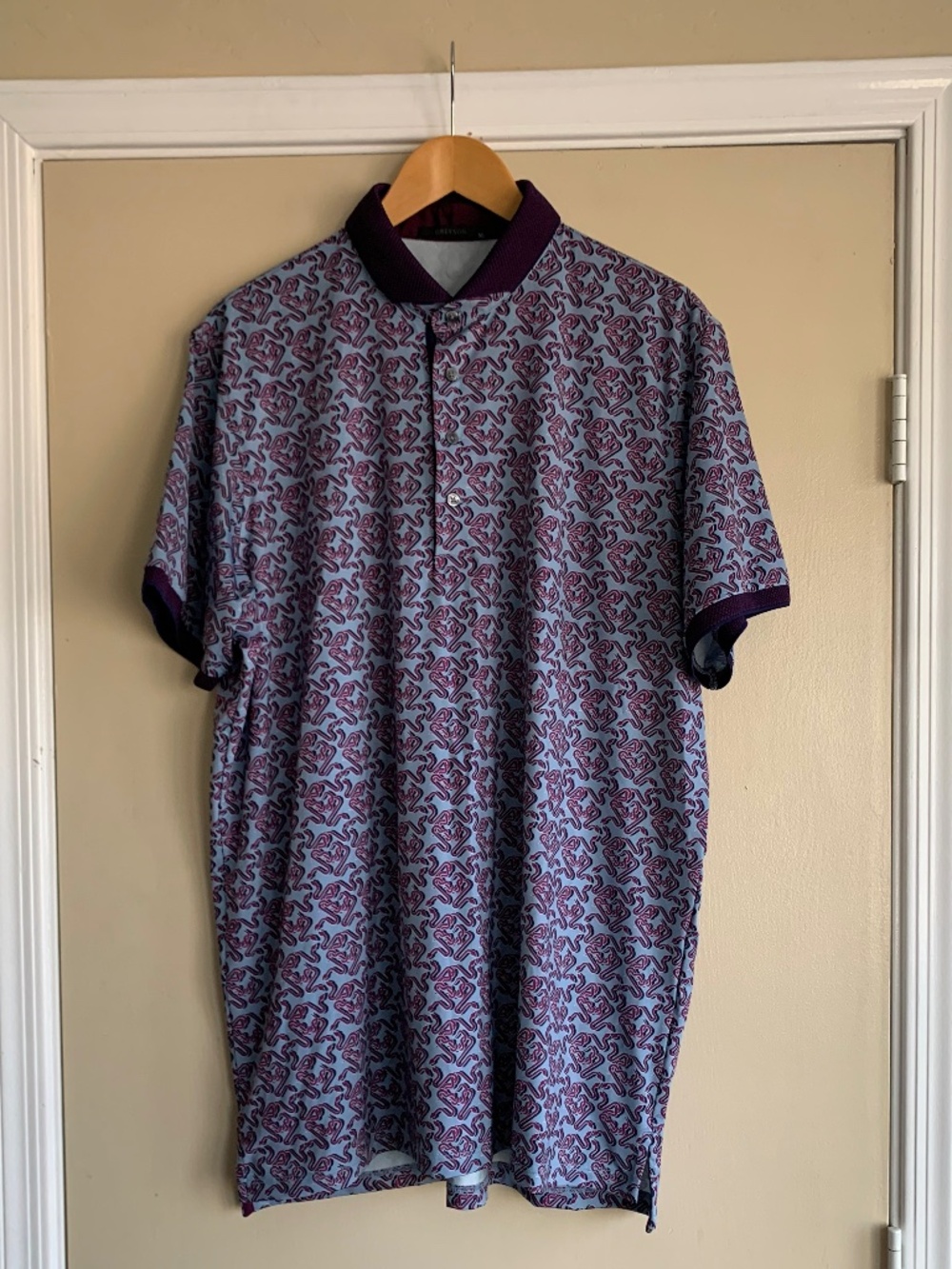 Greyson Snake Print Polo Shirt XL Golf Sporty Casual Travel Made in Peru